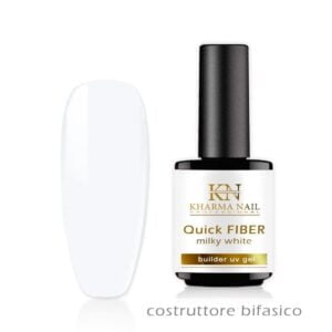 gel costruttore bifasico per unghie Quick Fiber Milky White 15ml / Kharma nail